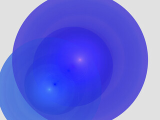 blue balls and white background