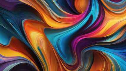 Obraz premium A captivating fusion of fluid colors.