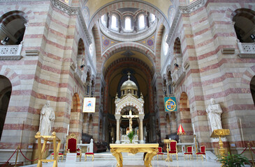 Fototapeta na wymiar Basílica Catedral Santa María La Mayor de Marsella, Marsella, Francia
