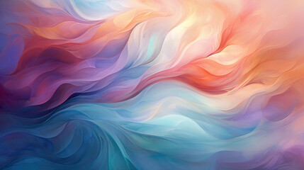 Obraz premium Scene with ethereal abstract swirls and gradients, a dreamy and otherworldly atmosphere in a visually captivating background