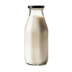 a glass bottle of milk