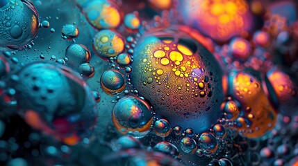 Oil gasoline petrol fuel liquid spread out flow wallpaper background. Ai generative