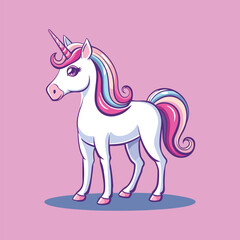 cute unicorn illustration cartoon style