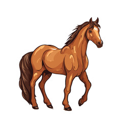 horse illustration on white background