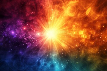 Fototapeta premium A highly abstract image of a colorfull energetic energy magnetosphere