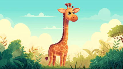 giraffe in the grass