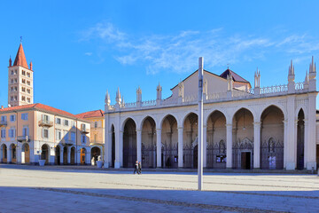 piazza duomo di biella, italy duomo square of biella, italy  