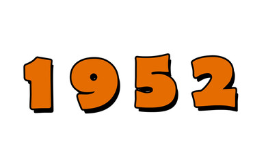 Vintage year 1952 png