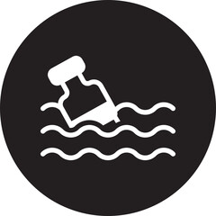 plastic bottle glyph icon
