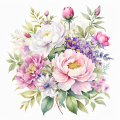 Obraz premium bouquet of pink lilies