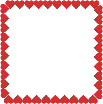 3d Papercut heart Frame for Valentine's Day, Wedding, Mother's Day