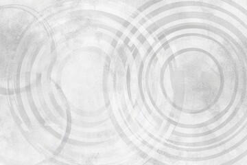 Distressed Grunge Abstract: Dive into a world of faded distress with this white abstract background, showcasing vintage grunge texture and grey circle rings, reminiscent of old geometric pattern paper