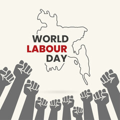 World labour Day social media post design template. Vector Illustration