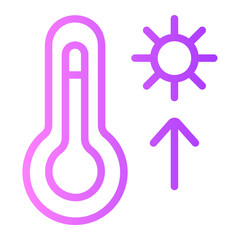 high temperature gradient icon