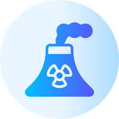 nuclear plant gradient icon