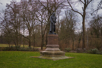 Karl Heine Denkmal an der Klingerbrücke, Leipzig, Sachsen, Deutschland