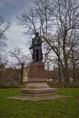Karl Heine Denkmal an der Klingerbrücke, Leipzig, Sachsen, Deutschland