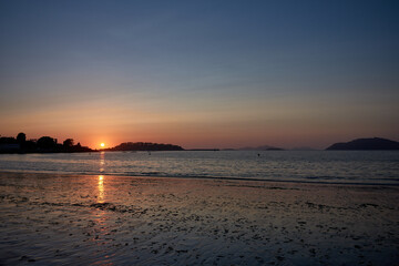 Sunset on Ladeira de Sabaris Beach in Baiona © Uvamenfoto