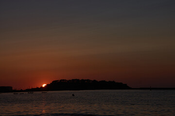 Sunset on Ladeira de Sabaris Beach in Baiona