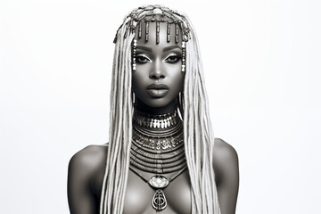 African Beautiful Warrior Woman