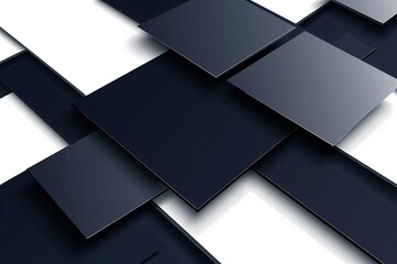 black and white abstract business background with squares and white background