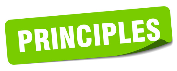 principles sticker. principles label