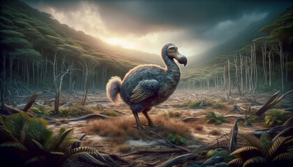 The last dodo on the island of mauritius - obrazy, fototapety, plakaty