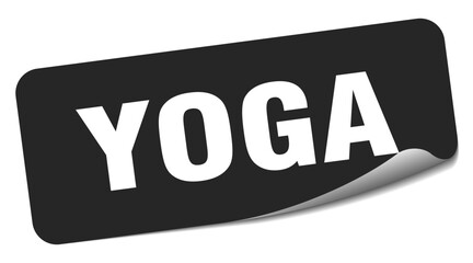 yoga sticker. yoga label