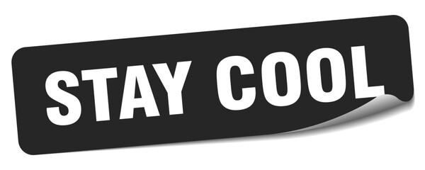 stay cool sticker. stay cool label