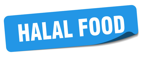 halal food sticker. halal food label