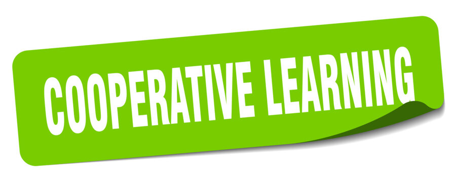 cooperative learning sticker. cooperative learning label