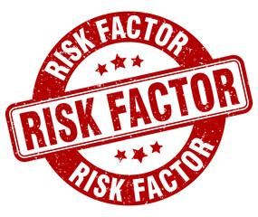 risk factor stamp. risk factor label. round grunge sign