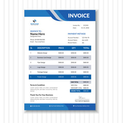 Modern Business Invoice Design Template 