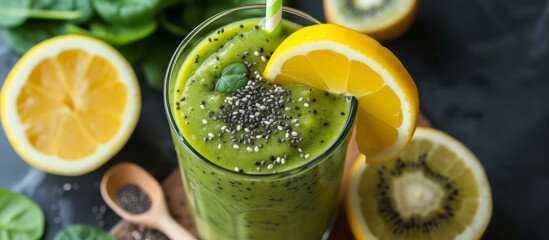 Blended Green Smoothie: Refreshing, Nutritious, and Packed with Health-boosting Ingredients