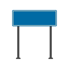 Road sign icon. Signpost. Colored silhouette. Horizontal front view. Vector simple flat graphic illustration. Isolated object on a white background. Isolate.