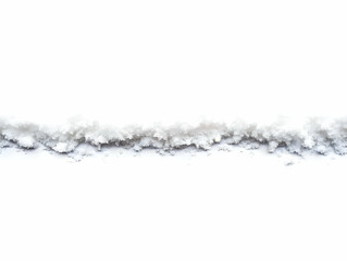 White horizontal Snow Strip isolated on a white background. High quality