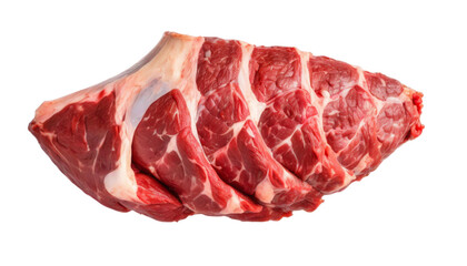 Fototapeta premium Raw ribeye beef steak isolated on transparent background. Top view.