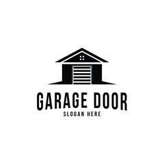 Garage door logo design concept idea