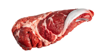 Fototapeta premium Raw ribeye beef steak isolated on transparent background. Top view.