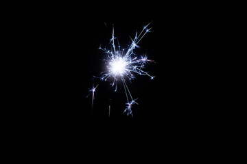 Fireworks bengal Flicker on a dark background. Easy to add lens flare effects for overlay designs...