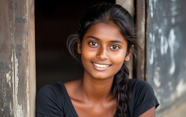 Fototapeta premium Young Woman Smiling for the Camera