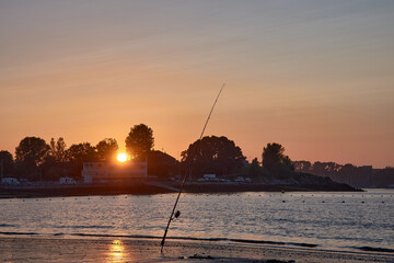 Sunset on Ladeira de Sabaris Beach in Baiona