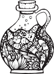 flask, bottle, fairy-tale creatures, potion, magic, fairy tale, 