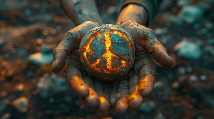 International Day for Disarmament and Non-Proliferation Awareness illustration background. Symbol of peace.