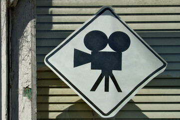 Old film Studio Sign from bygone era, Presidio, San Francisco 
