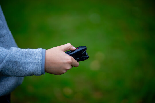A stun gun for self-defense. Legal protection from robbers. An electric shocker in the hands of a child.