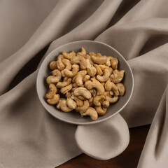 Cashew nuts in a bowl a healthy snack choice