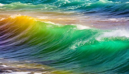  Abstract rainbow colored sea waves background