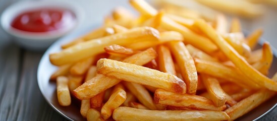 Indulge in the Temptation of Hot, Fresh French Fries on a Scrumptious Snack Plate