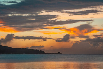Guam Swing During a golden hour sunset